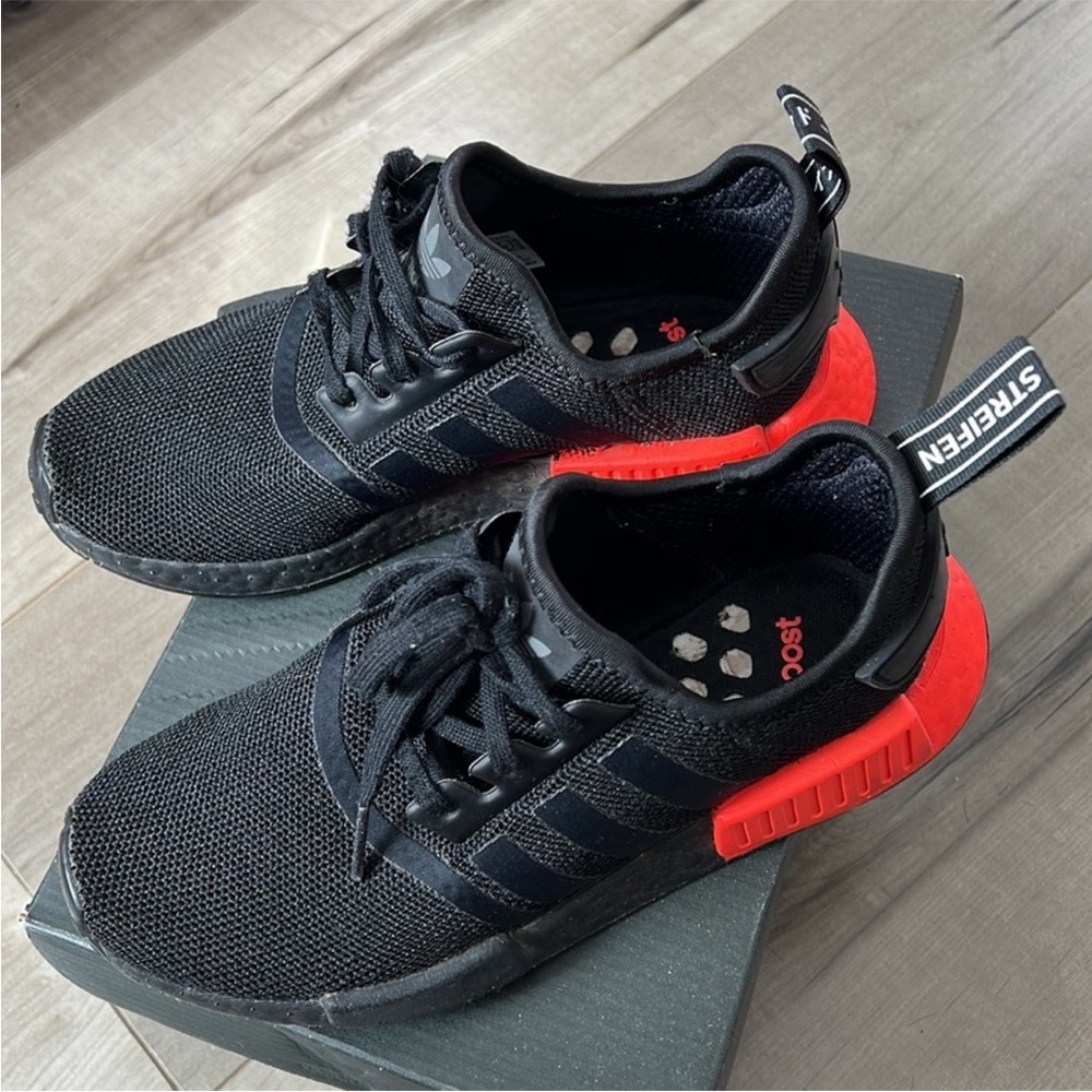 Adidas kids NMD_R1 J 'Black Red' **no box included**